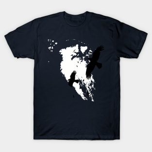 Scandinavian Ancient God Odin With Ravens T-Shirt